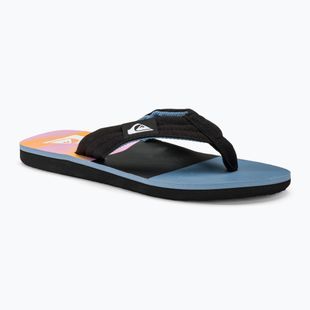 Herren Quiksilver Molokai Layback II Flip Flops blau / blau / orange