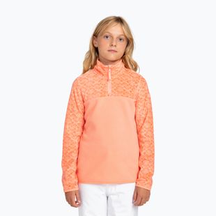 Sweatshirt Hoodie Kinder ROXY Whitecamp Half Zip Girl peach pink roxygram tonal