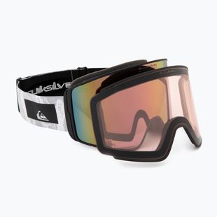 Snowboardbrille Herren Quiksilver Storm MG white camo/clux l purple mi