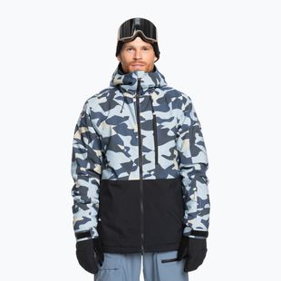 Snowboardjacke Herren Quiksilver Mission Printed Block puzzle camo ice flow