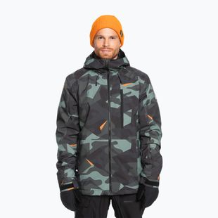 Snowboardjacke Herren Quiksilver Mission Printed puzzle camo sea spray