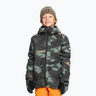 Snowboardjacke Kinder Quiksilver Mission Printed puzzle camo sea spray