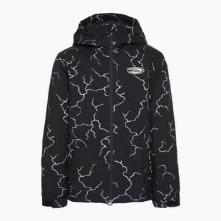 Snowboardjacke Kinder Quiksilver High In The Hood Printed high energy black reflective