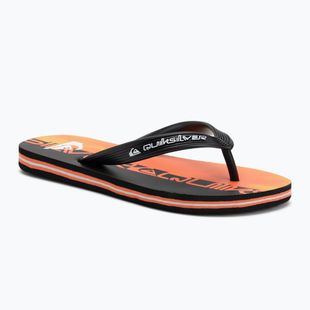 Quiksilver Molokai Art 25 Jugend feurige Koralle Wortblock Flip Flops