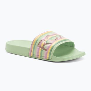 ROXY Slippy II grün gestreifte Damen Flip-Flops