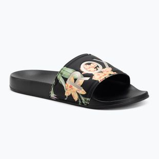 ROXY Slippy II Damen Flip-Flops schwarz/grüner Druck