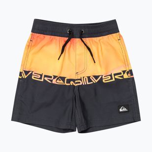 Quiksilver Everyday Straight Volley 12" feurige Koralle Wortblock Kinder schwimmen Shorts