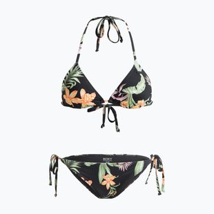 Zweiteiliger Damen-Badeanzug ROXY Printed Beach Classics Tiki Tri anthrazit island escape