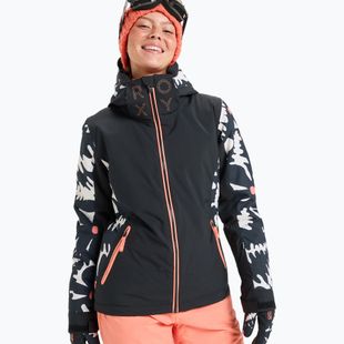 Damen Snowboardjacke ROXY Free Jet true black/big flower
