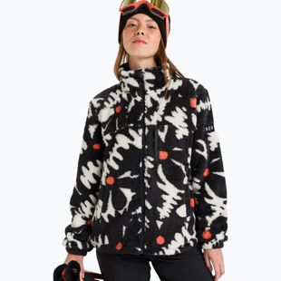 Damen-Sweatshirt ROXY Alabama true black/big flower