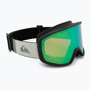 Herren Snowboardbrille Quiksilver Harper black/clux ml green