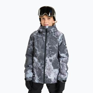 Kinder-Snowboardjacke Quiksilver Mission Printed thermostamp grayscale