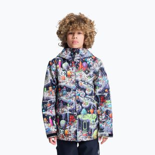 Kinder-Snowboardjacke DC Basis Print Youth outer world black