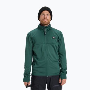 Herren Snowboard-Fleecejacke Quiksilver Steep Point Full Zip Fleece trekking green