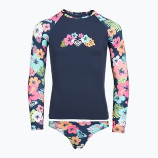 Langarmshirt + Unterteil des Badeanzugs ROXY Morning Flower Lycra Set mood indigo morning flowers