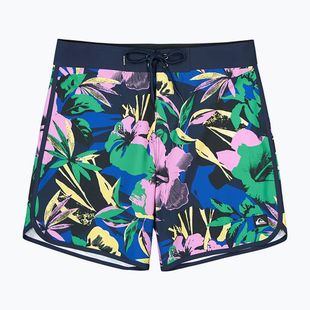 Herren-Badeshorts Quiksilver Surfsilk Scallop 18" dark navy interact floral