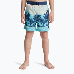 Kinder-Badeshorts Quiksilver Everyday Printed Volley 14" aqua thermotropics