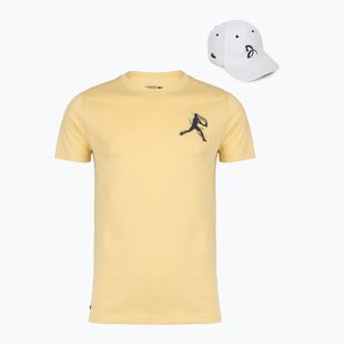 Herren-T-Shirt + Mütze Lacoste TH1044 soya/white