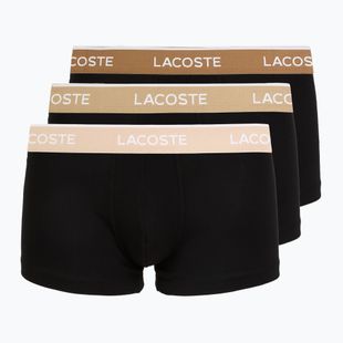 Herrenboxershorts Lacoste 5H1297 3 pack black/sisal/viennese/cookie