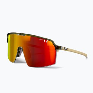 Sonnenbrille Julbo Intensity Reactiv Light Amplifier shiny translucent army green/matt beige