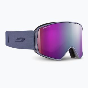 Skibrille Julbo Launcher Reactiv High Contrast dark blue/flash purple