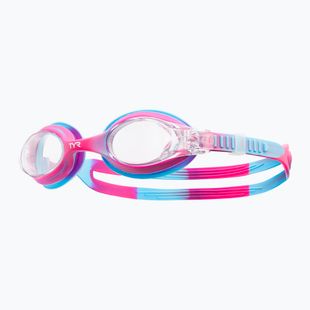 TYR Swimple Tie Dye Non-Mirrored klar/rosa/blau Kinder Schwimmbrille