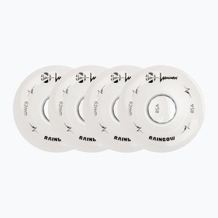 Inlinerrollen FR Skates Luminous Led Quad Wheel 62mm/85A Sixies 6LED X4 rainbow/white