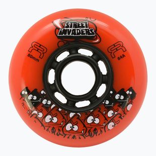 Inlinerrollen FR Skates Street Invaders Wheels 80mm/84A X4 orange/black