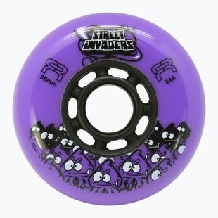 Inlinerrollen FR Skates Street Invaders Wheels 80mm/84A X4 purple/black