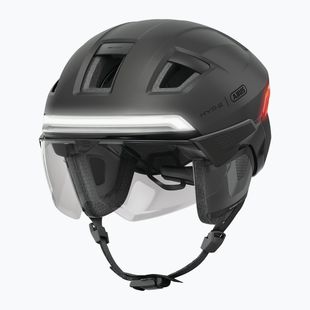 Fahrradhelm mit Blinkern ABUS Hyp-e Ace volcano titan