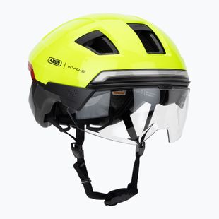 Fahrradhelm mit Blinkern ABUS Hyp-e Ace signal yellow