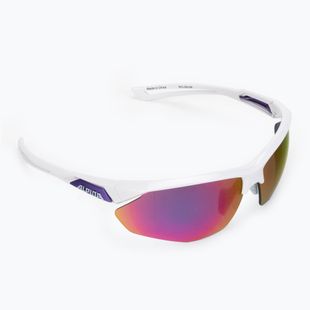 Fahrradbrille Alpina Defey HR white/purple/purple mirror