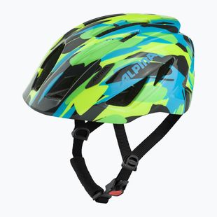 Alpina Pico Kinderfahrradhelm neongrün/blau glänzend