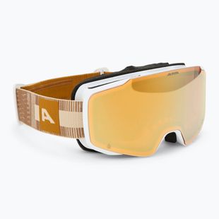 Skibrille Alpina Taos Q-Lite white/ earth matt/ gold