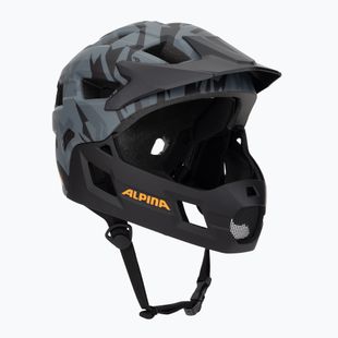 Alpina Kinderfahrradhelm Rupi schwarz camo/orange matt