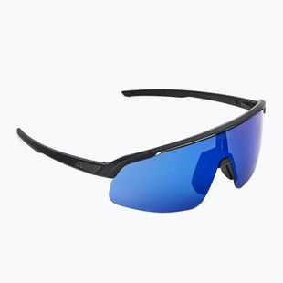 Alpina Turbo Pro S Q-Lite schwarz matt/ blau verspiegelt Sonnenbrille