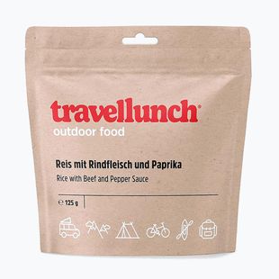 Gefriergetrocknete Lebensmittel travellunch Pikantes Rindfleisch mit Reis 125 g