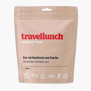 Gefriergetrocknete Lebensmittel travellunch Pikantes Rindfleisch mit Reis 250 g