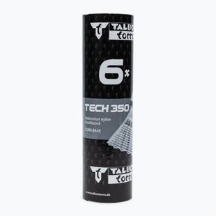 Talbot-Torro Tech 350 Badminton-Federbälle  Nylon 6 Stück weiß 479102