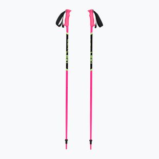 Skistöcke Kinder LEKI Racing neon pink/ black/ neon yellow