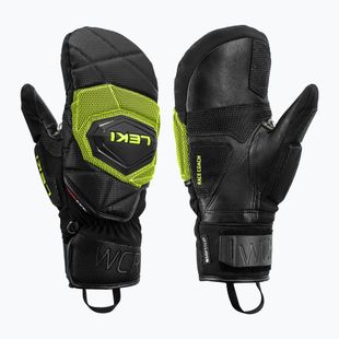 Herren-Skihandschuhe LEKI WCR Coach 3D Mitt black/ice lemon