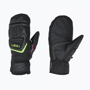 Skihandschuhe Kinder LEKI WCR Team 3D Junior Mitt black/ ice lemon