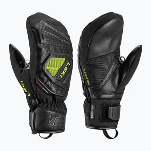 Kinder-Skihandschuhe LEKI WCR C-Tech 3D Junior Mitt black/ice lemon