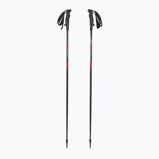 Skistöcke LEKI Hot Shot anodized black/eloxal gray/eloxal red