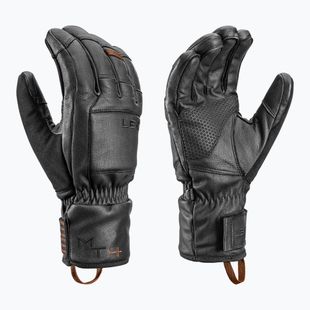 Herren-Skihandschuhe LEKI Montera Prime black/dark brown