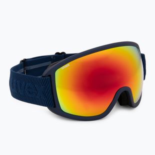 Skibrille UVEX Topic navy matt/mirror rainbow rose