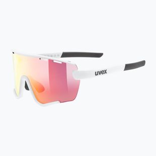 UVEX Sportstyle 236 Small Set Sonnenbrille weiß matt/verspiegelt rot/klar