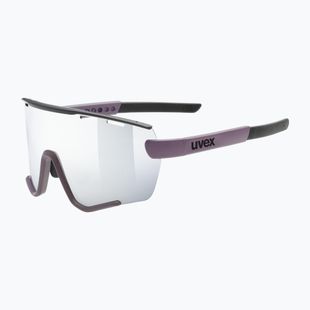 UVEX Sportstyle 236 Small Set pflaumenschwarz matt/verspiegelt silber/klar Sonnenbrille