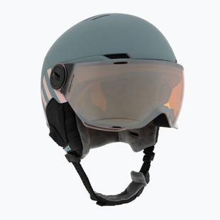 Skihelm Kinder UVEX Rocket Visor Jr rhino/blush matt/mirror silver/lasergold lite