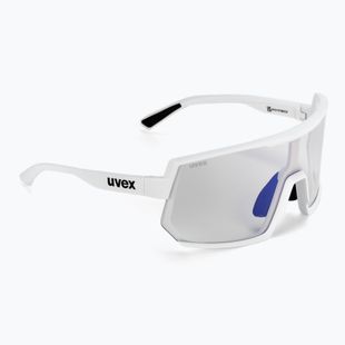 UVEX Sportstyle 235 V weiß matt/verspiegelt blau Fahrradbrille 53/3/031/8803
